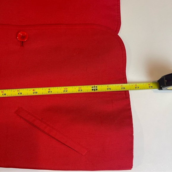 Josephine Chaus Red 100% Silk Blazer Jacket 12 - Picture 12 of 15